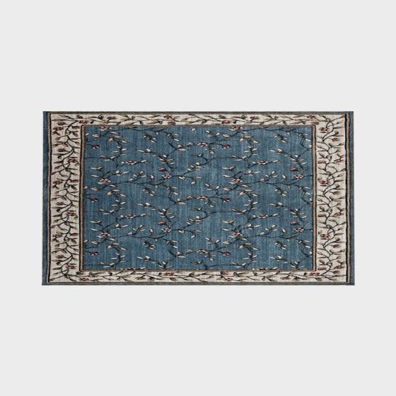 Blue Floral Carpet 3D model for Creative Spaces