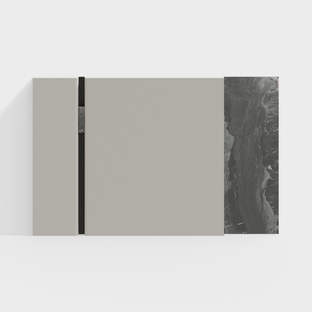 Parete di sfondo con testiera minimalista moderna