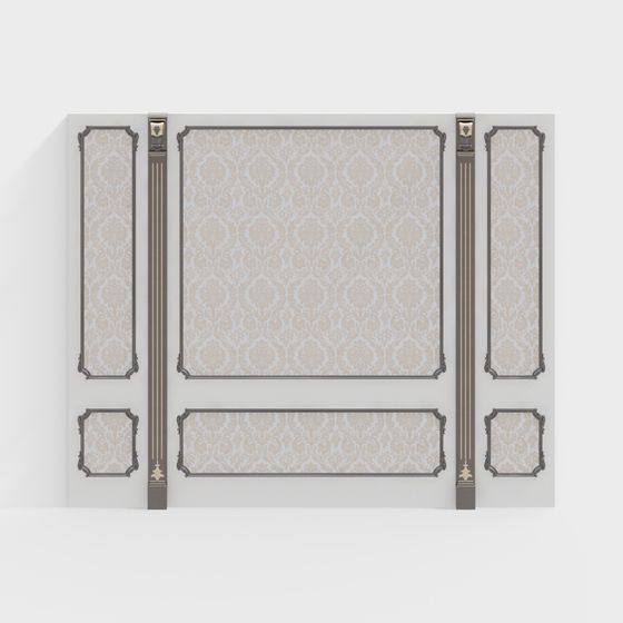 Elegant Classical Wall Décor 3D model