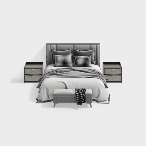 Set di letto matrimoniale moderno di lusso