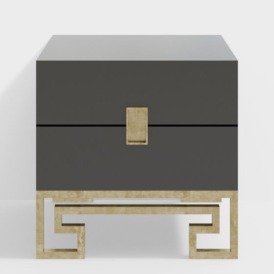Stylish Nightstand 3D model for Modern Interiors