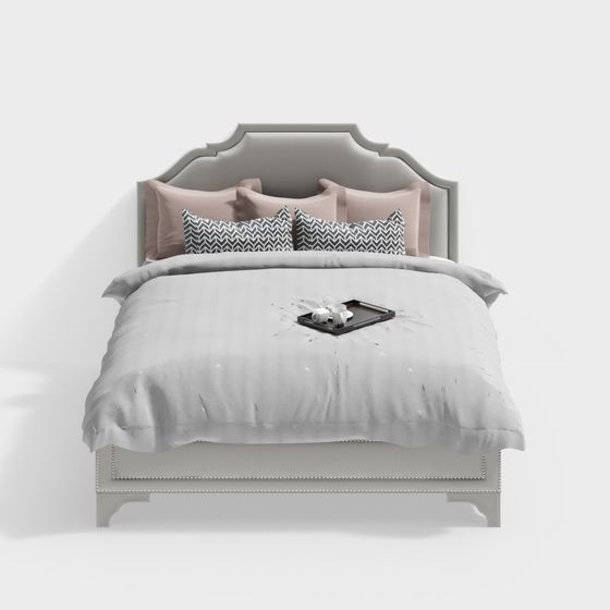 Elegant Low-Polygon 3D Bed Model