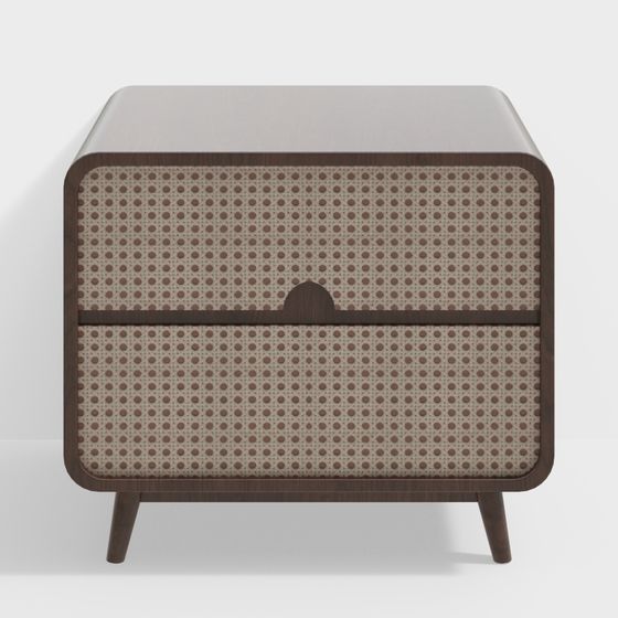 Vintage Style Nightstand 3D Model