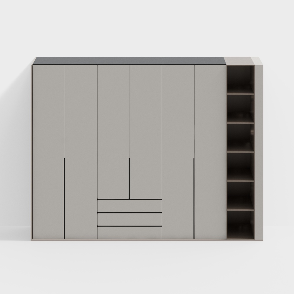 Modern Minimalist Segmental Wardrobe