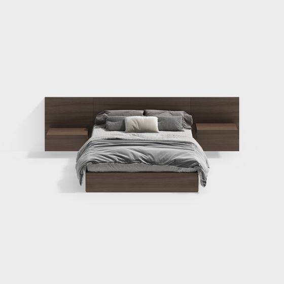 Modern Minimalist Bed Frame 3D model