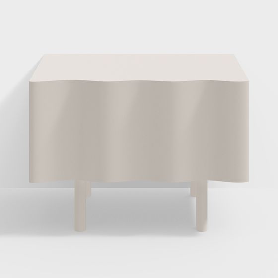 Sleek Low-Poly Side Table 3D model