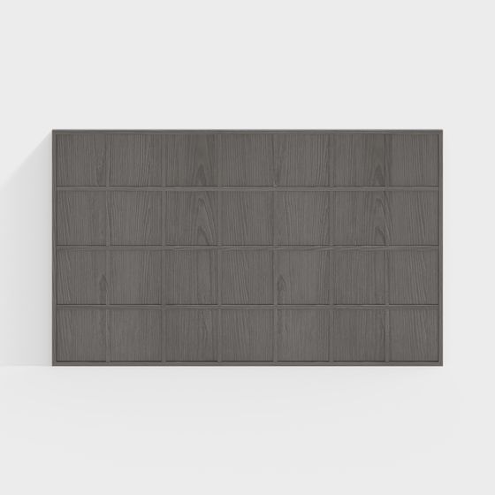 Low Poly Wood Wall 3D model