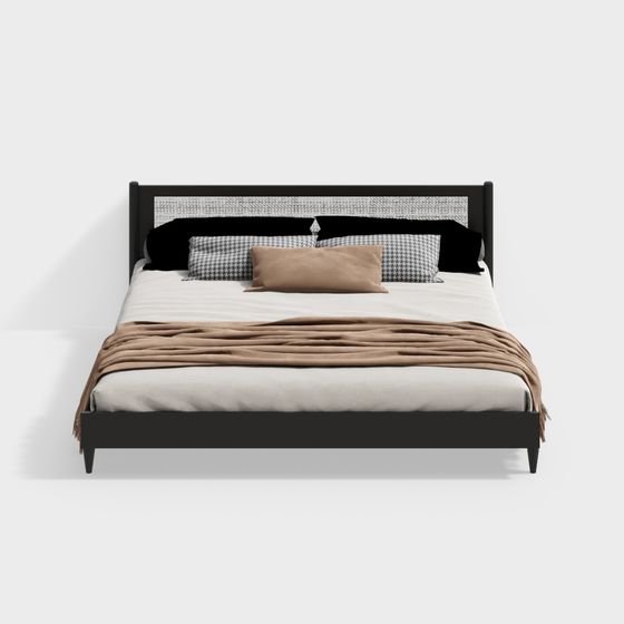 Modern Minimalist 3D Bed Frame Model