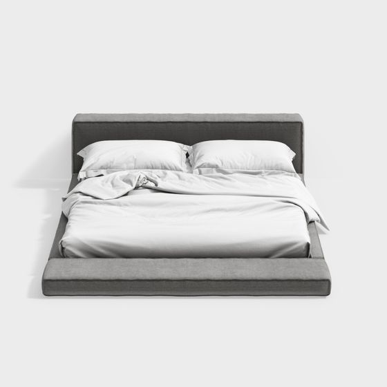 Modern Minimalist 3D Bed Model Design