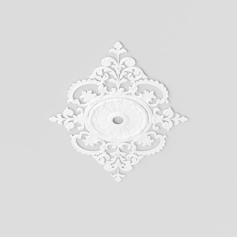 Elegant Low-Polygon Ceiling Decoration 3D model