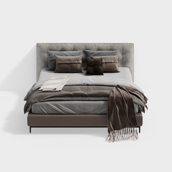 モダンライトラグジュアリーシングルベッド