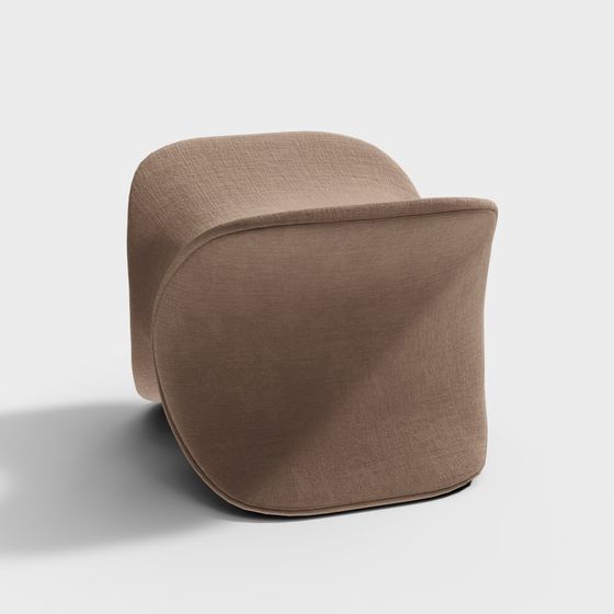 Stylish Curved Chair 3D model for Contemporary Spaces