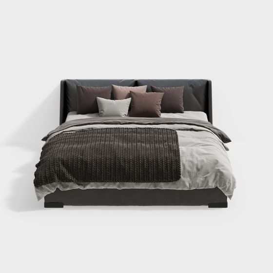Italian minimalist double bed