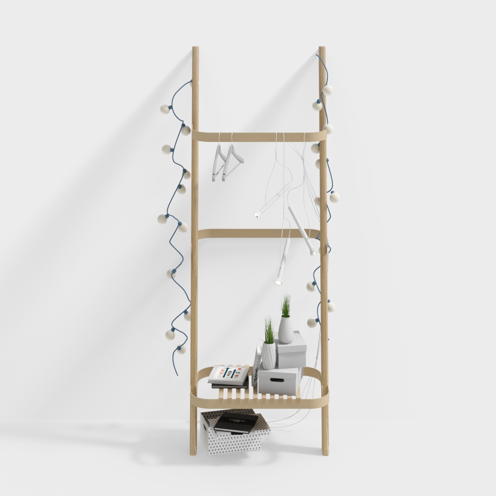 クリスマスの雰囲気を演出するライトシェルフ