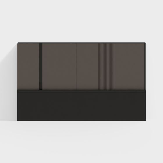Minimalist Low-Poly TV Cabinet 3D Model
