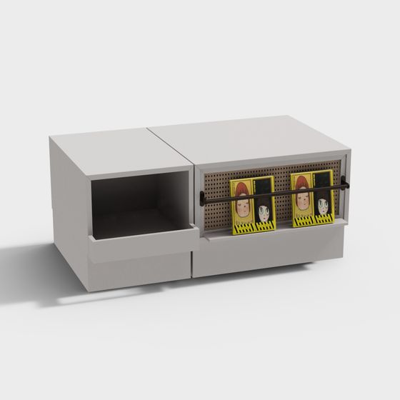 Mobile Basso in Stile Crema Francese