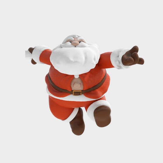 Vibrant Santa Claus 3D Model for Holiday Spirit