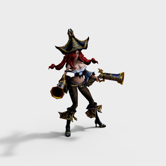 Pirate Girl 3D Model - Adventure Spirit