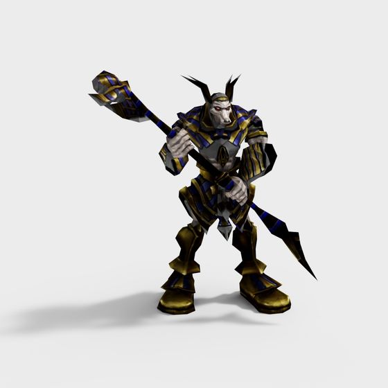 Dark Knight Low Poly 3D Model