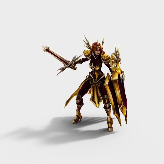 Radiant Female Warrior 3D model