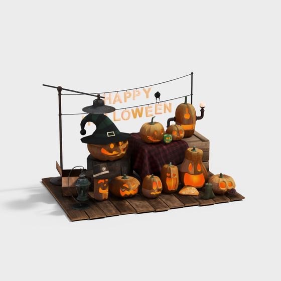 Halloween Pumpkin Party 3D model