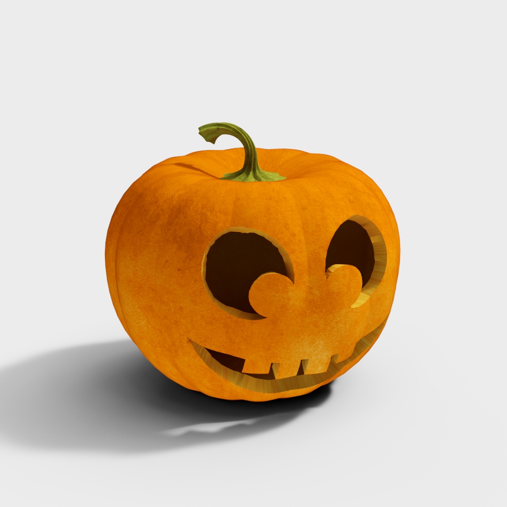 Whimsical Pumpkin Lantern 3D Model – Festive Halloween Decor