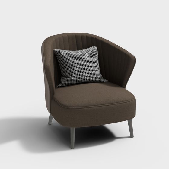Stylish Low-Poly Armchair 3D model