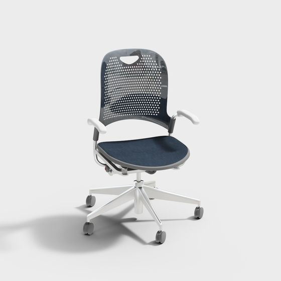 Stylish Low-Poly Office Chair 3D model