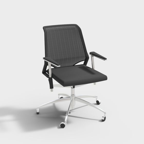 Modern Low-Poly Office Chair 3D model