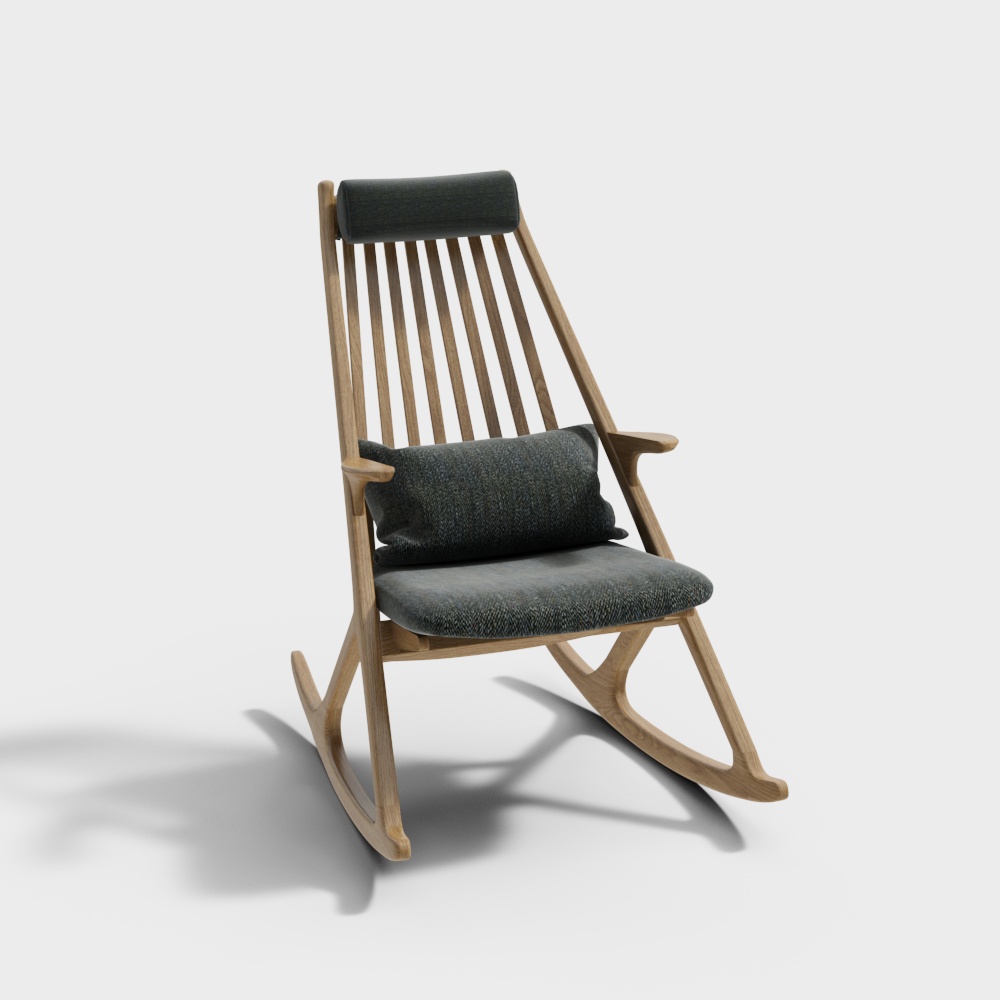 Poltrona dondolo in legno