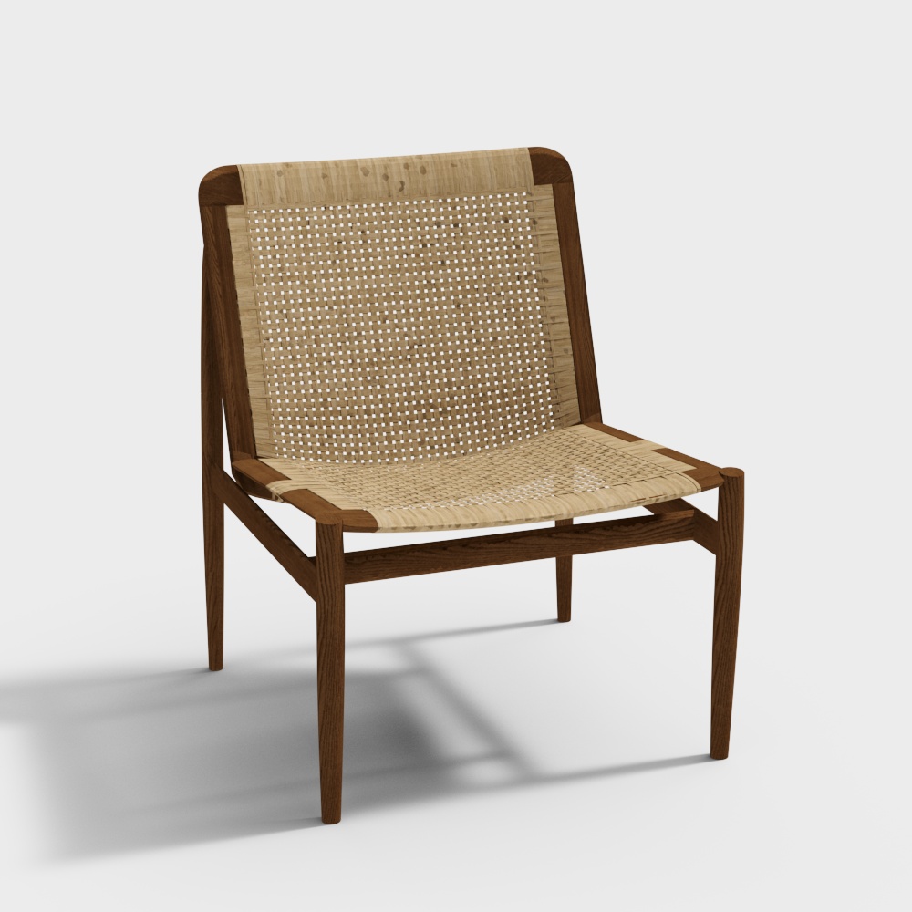 Wabi-sabi rattan woven casual chair