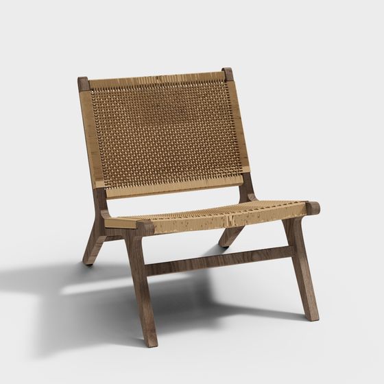 Woven Wooden Chair 3D model