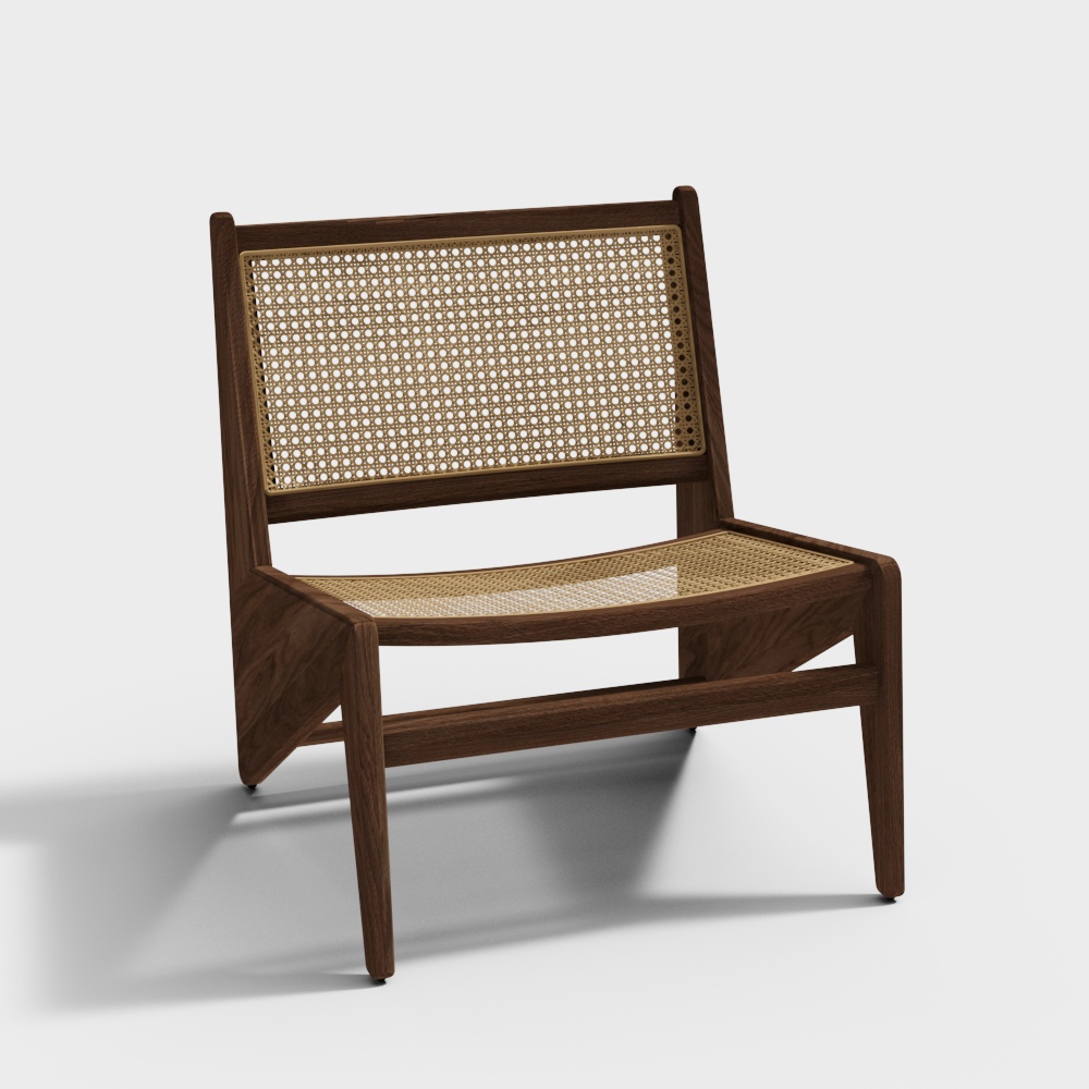 Ghế thư giãn đan mây phong cách Wabi-sabi