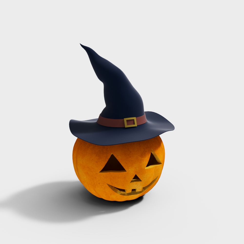 Halloween Pumpkin Wizard 3D model