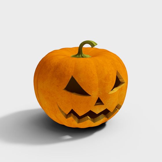 Realistic Pumpkin Lantern 3D model for Halloween