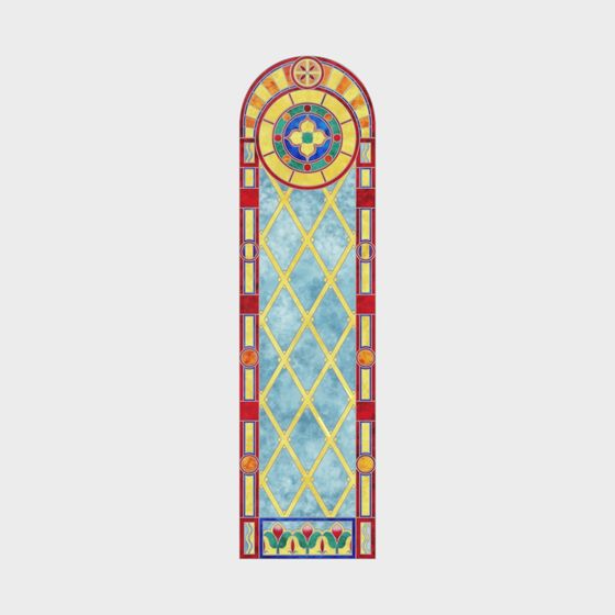 Colorful Stained Glass Window 3D model
