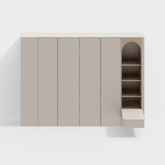 Modern City Corner Storage Cabinet 3D model