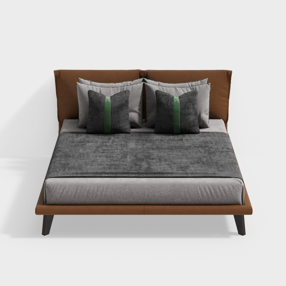 Italian Minimalist Double Bed