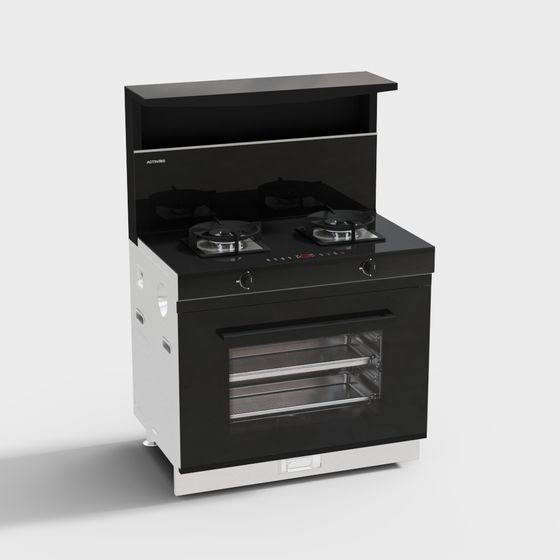 AOTIN Ota Integrated Cooking Space 3D Model in Black