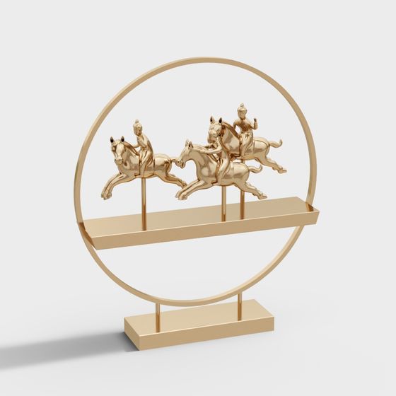 Low Poly Horse Racing 3D model