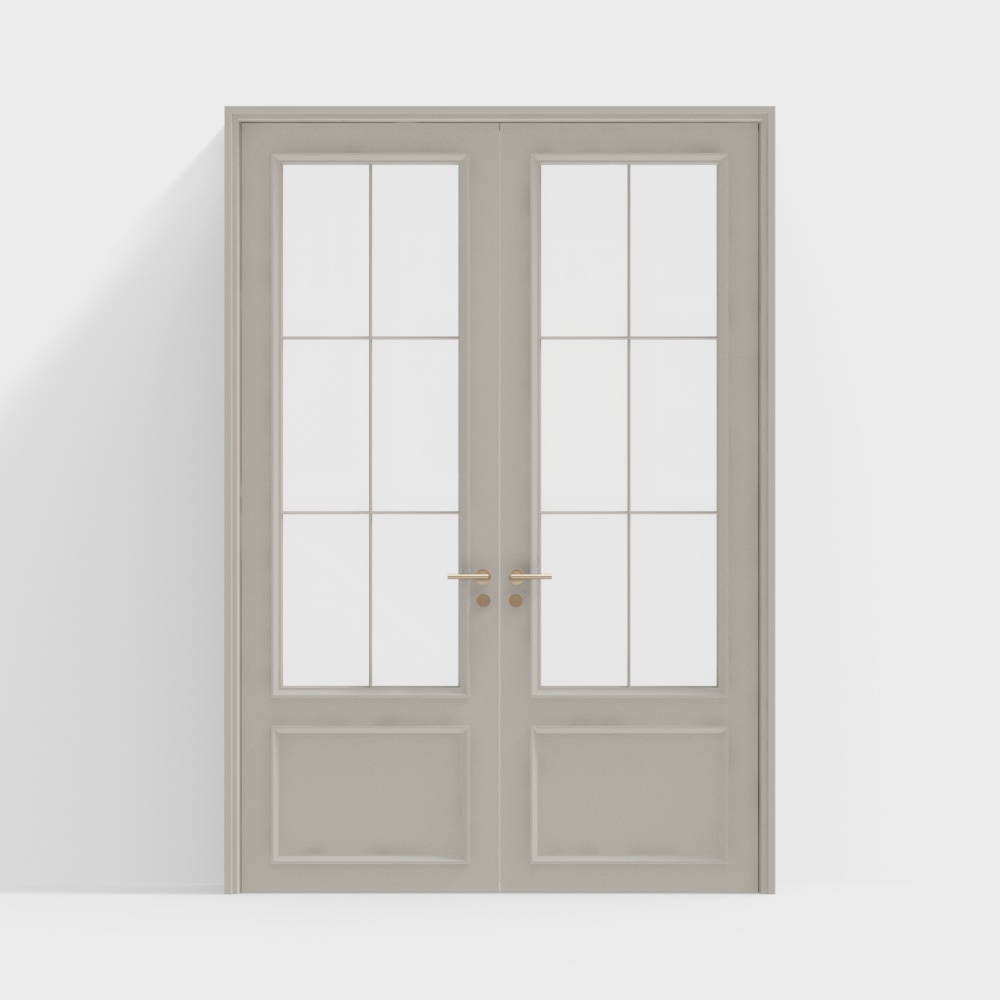 French Cream-Style Double Door