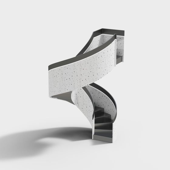 Escalier en verre tournant moderne