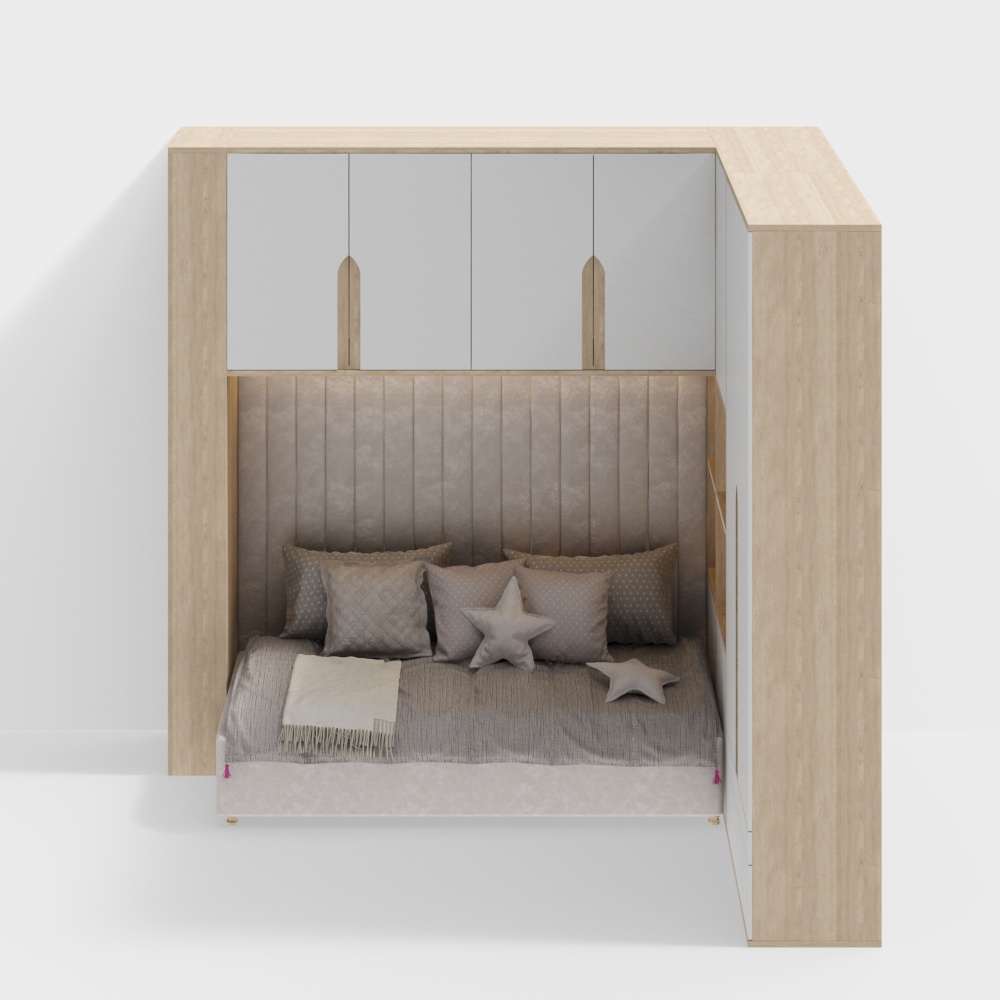 Letto a Castello per Bambini con Armadio Moderno