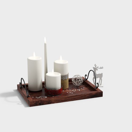 Festive Tray 3D model for Cozy Interiors