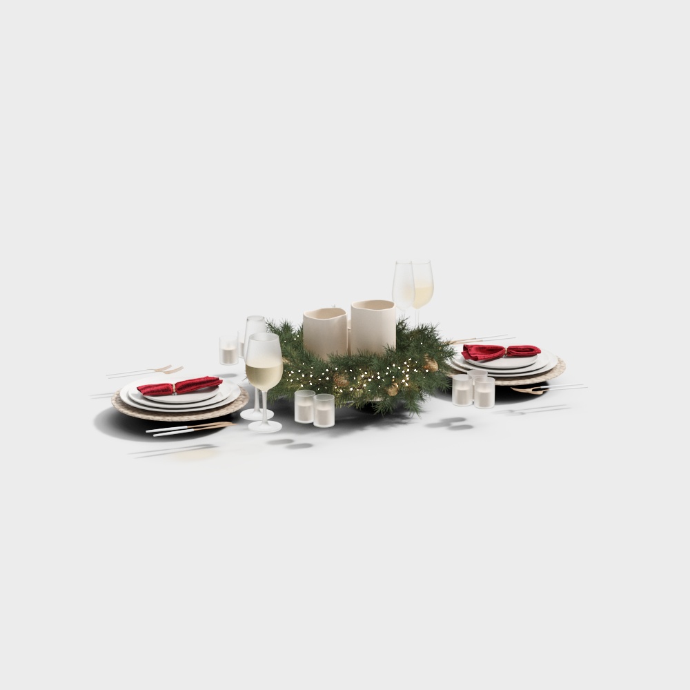 로맨틱 촛불 식기 세트