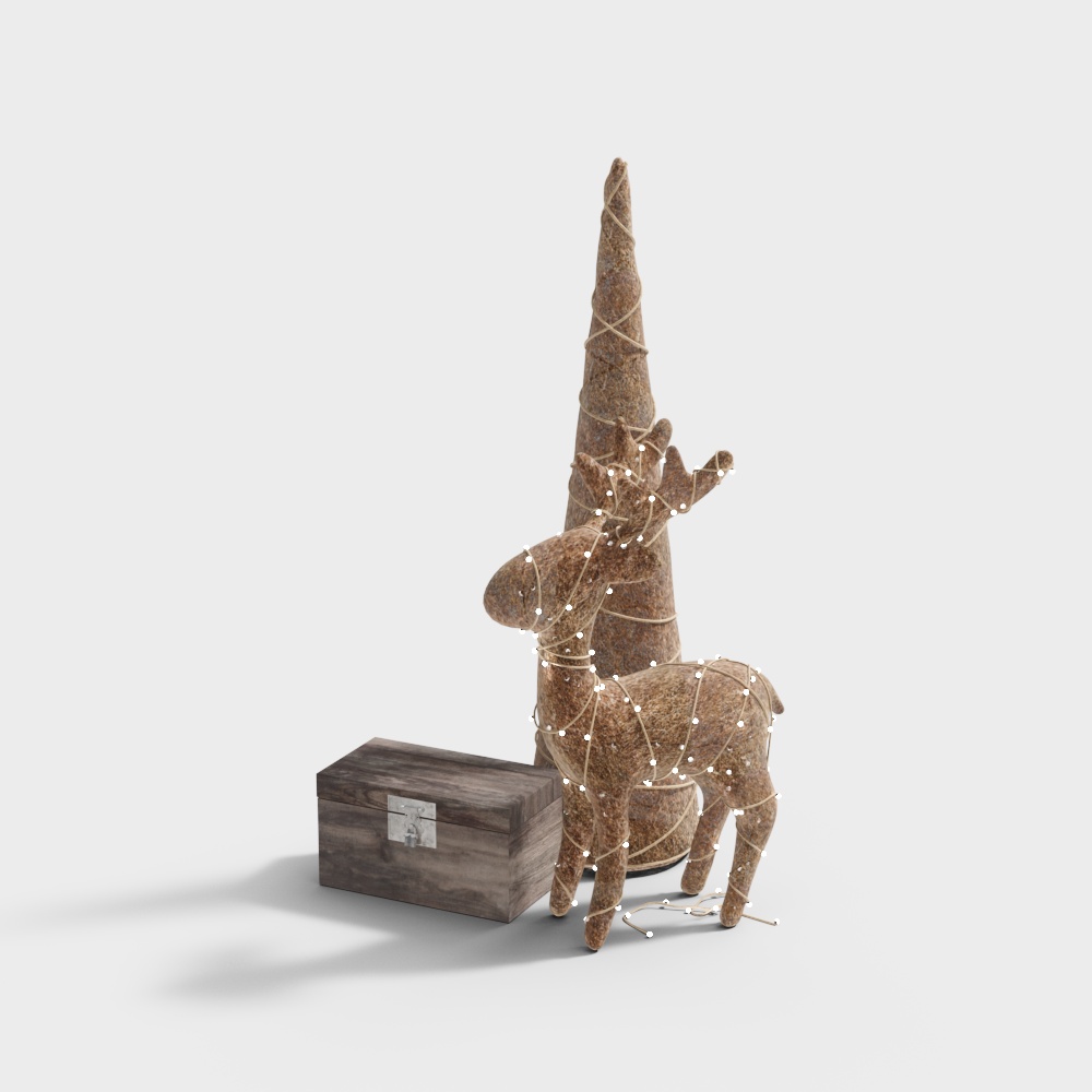 Unicorn Light 3D Model – Textured Stone with Glow