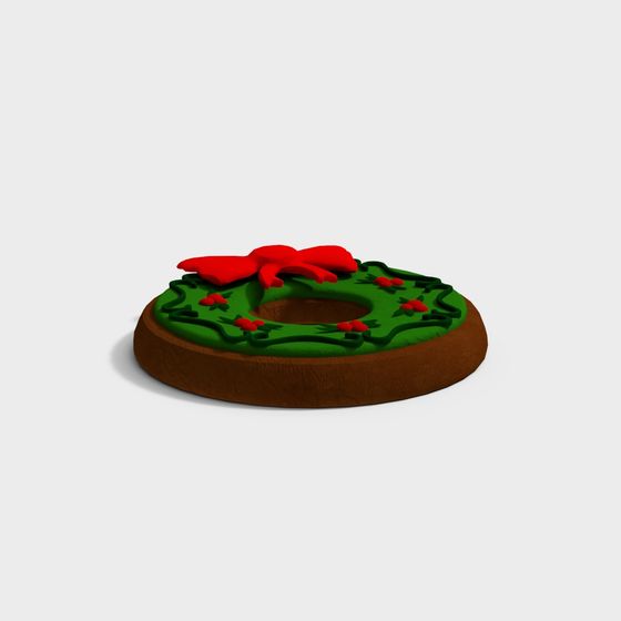 Festive Wreath 3D model for Holiday Projects