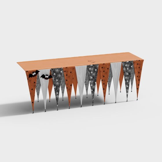 Halloween Themed Low-Poly Long Table 3D model