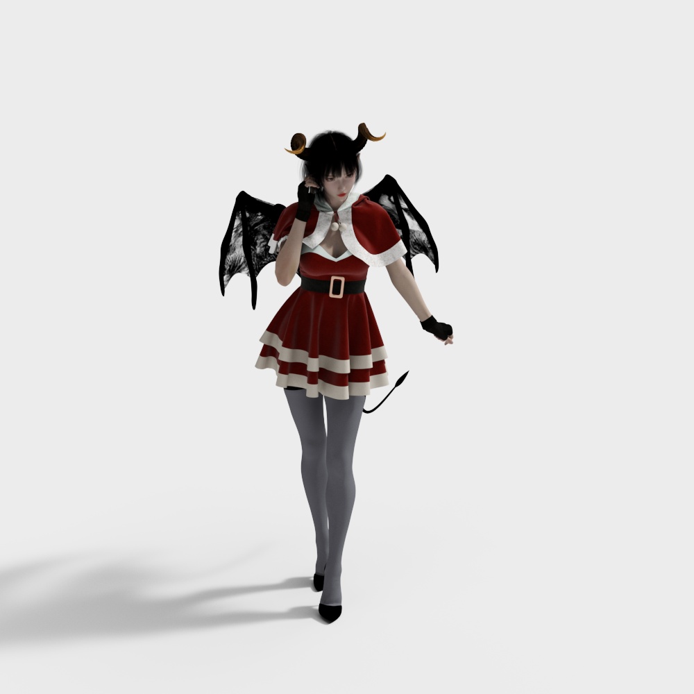 Devil Christmas Girl 3D model