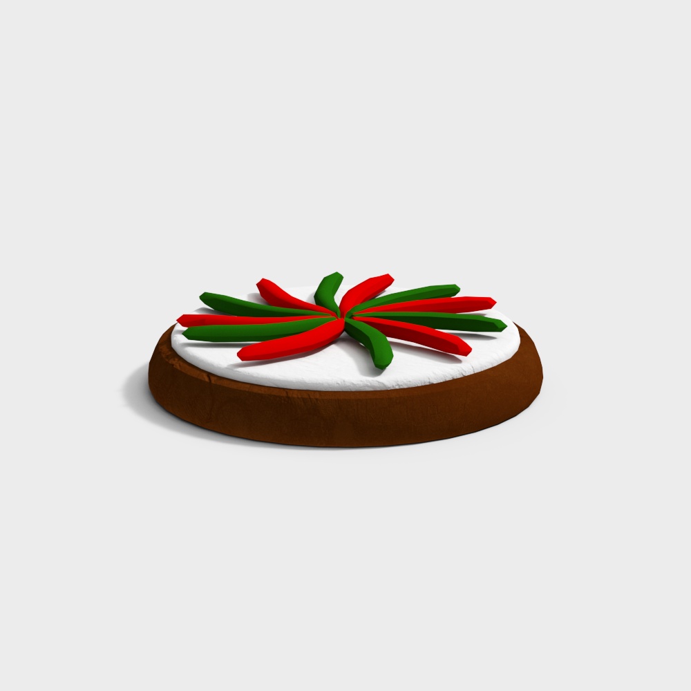 Christmas Cookie 3D Model – Festive Low-Poly Treat
